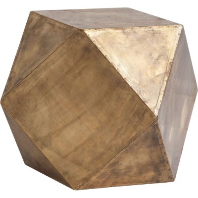 50252 - Exagoni 26" x 18.5" Hexagonal Brass Plated Hexagonal End/Side Table 