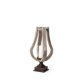 53142 - Brillion Small Rustic Wood Metal Table Candle Holder 