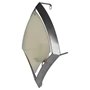 53326 - Tarquin II Silver Metal Frame w/Frosted Glass Shade Wall Candle Holder