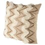 56020 - Duston II 22x22 Tan and White Zig Zag Pillow Cover 