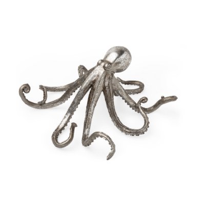 57388 - Strafford Medium 13L x 7W Silver Resin Octopus