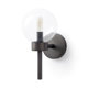 65360 - Boltern II 6x12 Black Toned Glass Globe Wall Sconce 