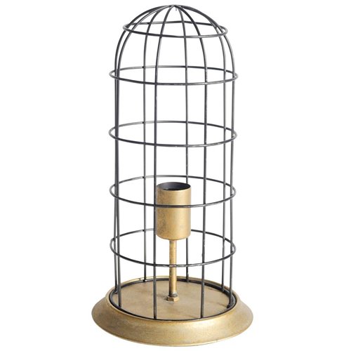 65378 - Carkner I (38"H) Gun-Metal Grey Cylindrical Metal Cage Table Lamp