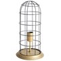 65378 - Carkner I (38"H) Gun-Metal Grey Cylindrical Metal Cage Table Lamp