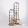 65378 - Carkner I (38"H) Gun-Metal Grey Cylindrical Metal Cage Table Lamp