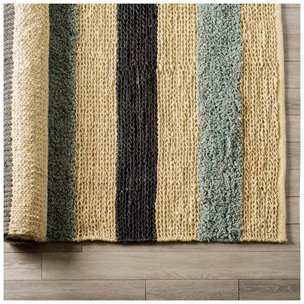 Dolman 8 x 10 Multi-Colored Jute Hand Woven Rug 