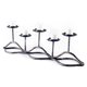67188 - Orville Black Metal Pipe Five Tealight Table Candle Holder 