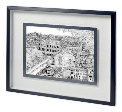 11864 - Tour of Europe III by Melissa Wang a Hand Embellished Textured Framed Art Print Matted under Glass