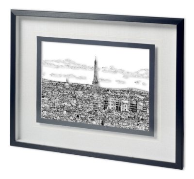 11863 - Tour of Europe II by Melissa Wang a Hand Embellished Textured Framed Art Print Matted under Glass