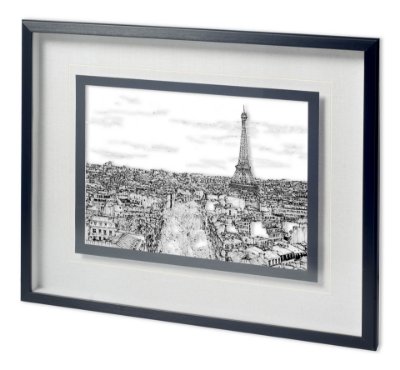 11862 - Tour of Europe I by Melissa Wang a Hand Embellished Textured Framed Art Print Matted under Glass