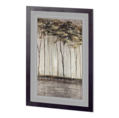 11587 - Bank of Birch II by Mercana Studio a Hand Embellished Textured Framed Art Print Matted under Glass