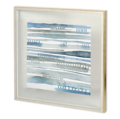 11518 - Water Patterns I by Mercana Studio a Hand Embellished Textured Framed Art Print Matted under Glass