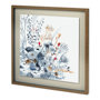 11907 - Custom Indigo & Ochre II by Victoria Borges Hand Embellished Framed Art Print Matted under Glass