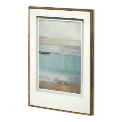 11775 - Echo Beach by Caroline Gold a Hand Embellished Textured Framed Art Print Matted under Glass