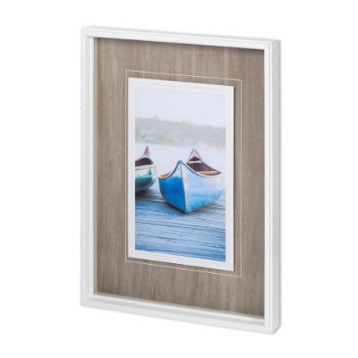 11502 - Blue Canoe MMC-0062 by Mercana Studio a Framed Photo Art Print Matted under Glass
