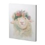 100728-L - Flower Crown I by Mercana Studio a Hand Embellished Textured Canvas