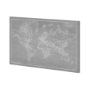 100905-L - Explorer - World Map - Graphite by Vintage Collection a Hand Embellished Textured Canvas