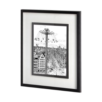 11865 - Tour of Europe IV by Melissa Wang a Hand Embellished Textured Framed Art Print Matted under Glass