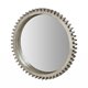 67634 - Cog Mirror 44" Round Gray Wood Frame Mirror