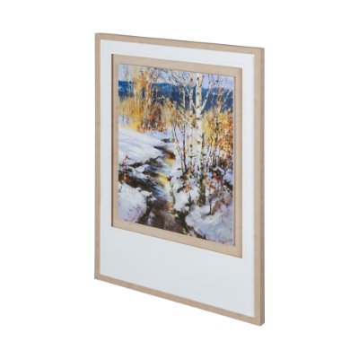 12099 - Back Country by Brent Heighton a Hand Embellished Textured Framed Art Print Matted under Glass
