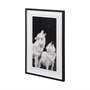 12181 - Midnight Wolves by Julie Devine a Hand Embellished Textured Framed Art Print Matted under Glass