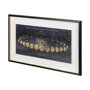 12253 - Geography of the Heavens II Blue Gold Hand Embellished Framed Art Print Matted under Glass