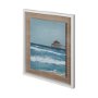 12305 - Fishing Pier I by Jade Reynolds a Hand Embellished Textured Framed Art Print Matted under Glass