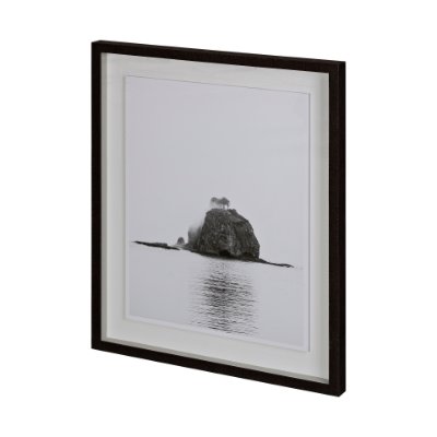 12335 - Pacific Ocean Foggy Island by Goldie, Kyle a Framed Photo Art Print Matted under Glass