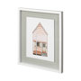 12353 - Petit Mansion I by Jones a Hand Embellished Textured Framed Art Print Matted under Glass