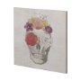 100938-L - Floral Skull I by Mercana Studio a Hand Embellished Textured Canvas