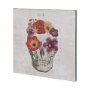 100939-L - Floral Skull II by Mercana Studio a Hand Embellished Textured Canvas