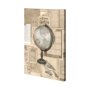 100998-L - Academic Globe Illustration by Mercana Studio a Hand Embellished Textured Canvas