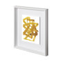 12159 - Gestural Brush 3 by Lora Gold a Hand Embellished Textured Framed Art Print Matted under Glass