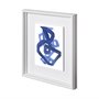 12161 - Continuous Blue 2 by Lora Gold a Hand Embellished Textured Framed Art Print Matted under Glass