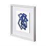 12162 - Continuous Blue 3 by Lora Gold a Hand Embellished Textured Framed Art Print Matted under Glass