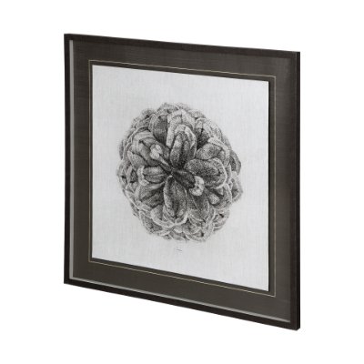 12420 - Cone of View I by Mercana Studio a Hand Embellished Textured Framed Art Print Matted under Glass