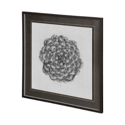 12421 - Cone of View II by Mercana Studio a Hand Embellished Textured Framed Art Print Matted under Glass