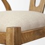 67829 - Trixie Cream Fabric Seat Brown Wood Frame Dining Chair
