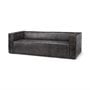 68092 - Stinson II 91" Black Leather Three Seater Sofa