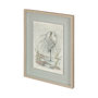 12469 - White Egret by Mercana Studio a Hand Embellished Textured Framed Art Print Matted under Glass