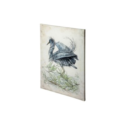 101185-S - Tricolored Heron by Mercana Studio a Hand Embellished Textured Canvas