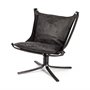 67937 - Colarado Black Leather Cushions w/ Black Metal Frame Sling-Style Accent Chair 