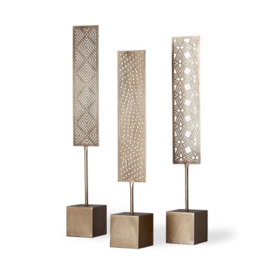 67797 - Arondale (Set of 3) 4L x 12W Gold Cutout Decorative Objects