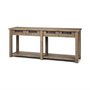 68205 - Harrelson III 72L x 18W Brown Wood 4 Drawer Console Table 
