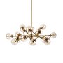 68293 - Rudyard Glass Globe and Gold Metal Chandelier 
