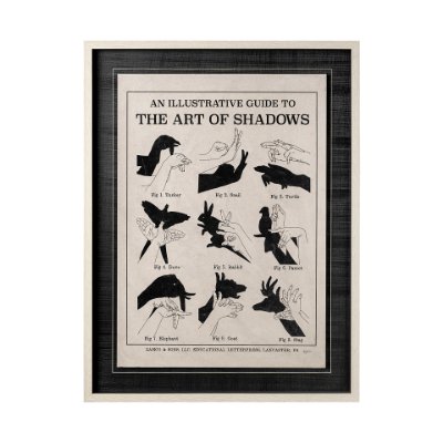 12518 - The Art of Shadows X by Mercana Studio Hand Embellished Textured Framed Art Print Matted under Glass