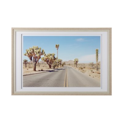 12521 - Desert Road by Irene Suchocki a Hand Embellished Textured Framed Art Photograph Matted under Glass