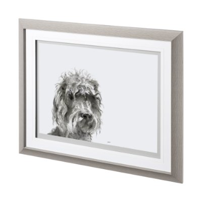 12563 - Walk Time 2 by Mercana Studio a Hand Embellished Textured Framed Art Print Matted under Glass