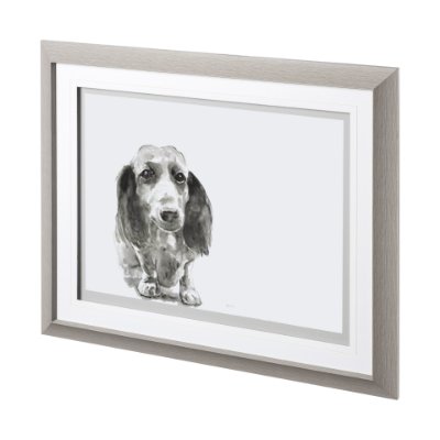 12565 - Walk Time 4 by Mercana Studio a Hand Embellished Textured Framed Art Print Matted under Glass