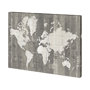 101428-L - Old World Map Neutral by Mercana Studio a Hand Embellished Textured Canvas
